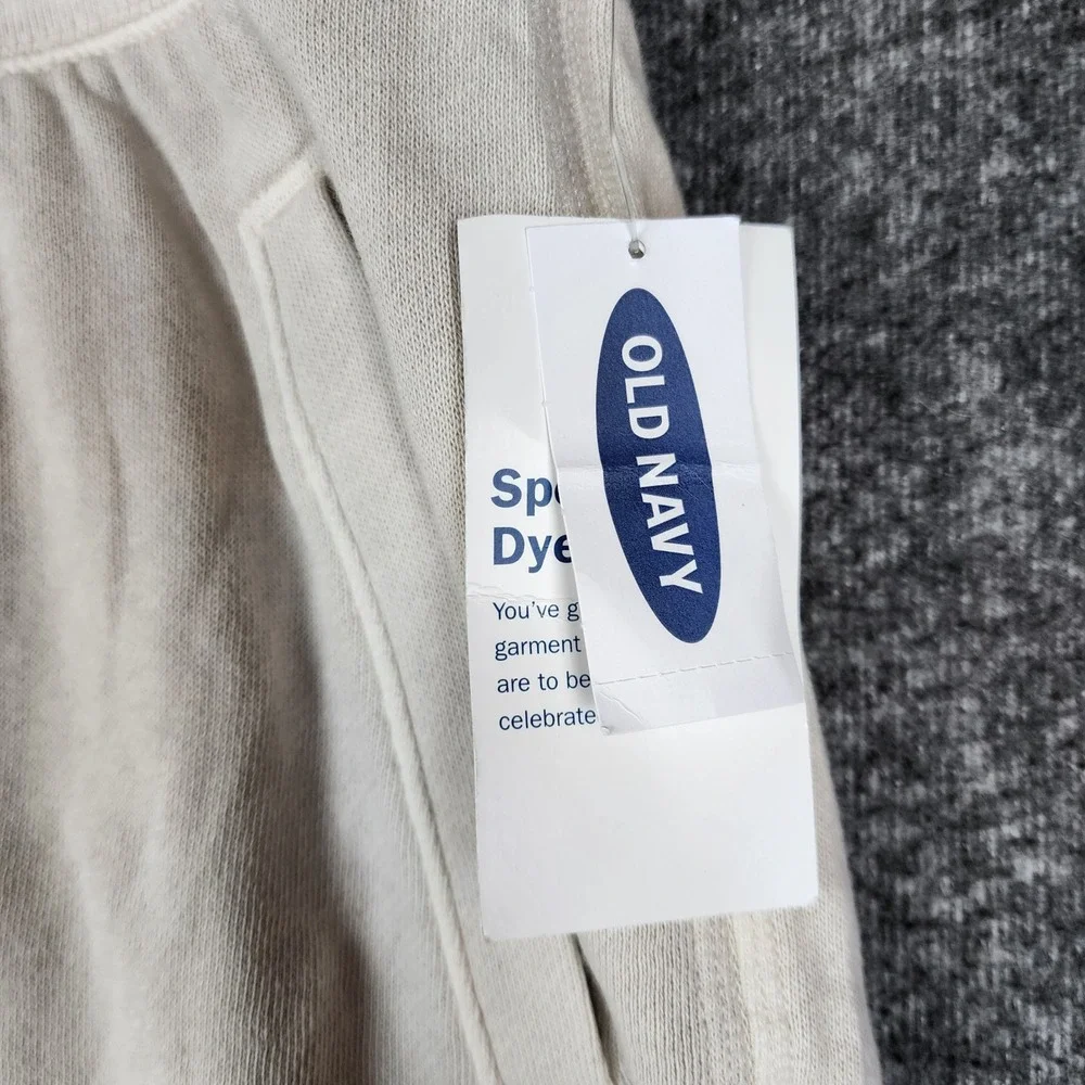 Old Navy Joggers Women XXL Cream Specially Dyed Fleece High Rise Sweatpants NWT - Picture 7 of 10